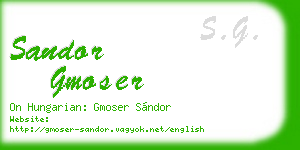 sandor gmoser business card